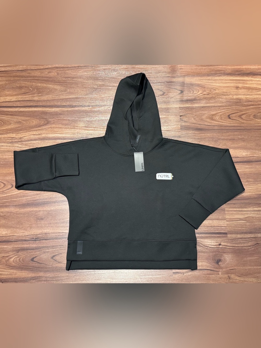 New UNRL Black Luxbreak Oversized Hoodie Sweatshirt – S